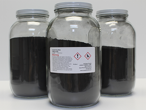 Batch quantities of cobalt disulfide